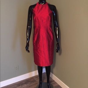 Stunning Gianfranco Ferre red halter dress.